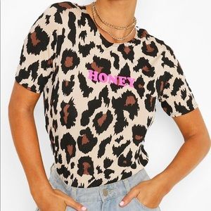 Honey Slogan Print Top
